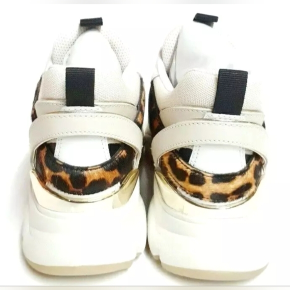 Michael Kors Women's Mixed Media Trainer Sneaker Size 9.5M Ecru Leopard NIB - Picture 8 of 12